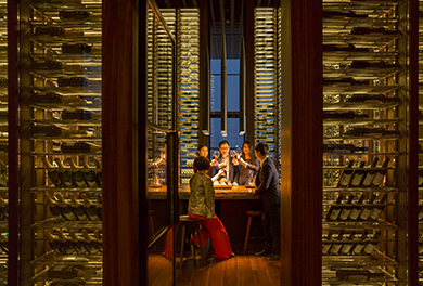 34. French restaurant wine cellar